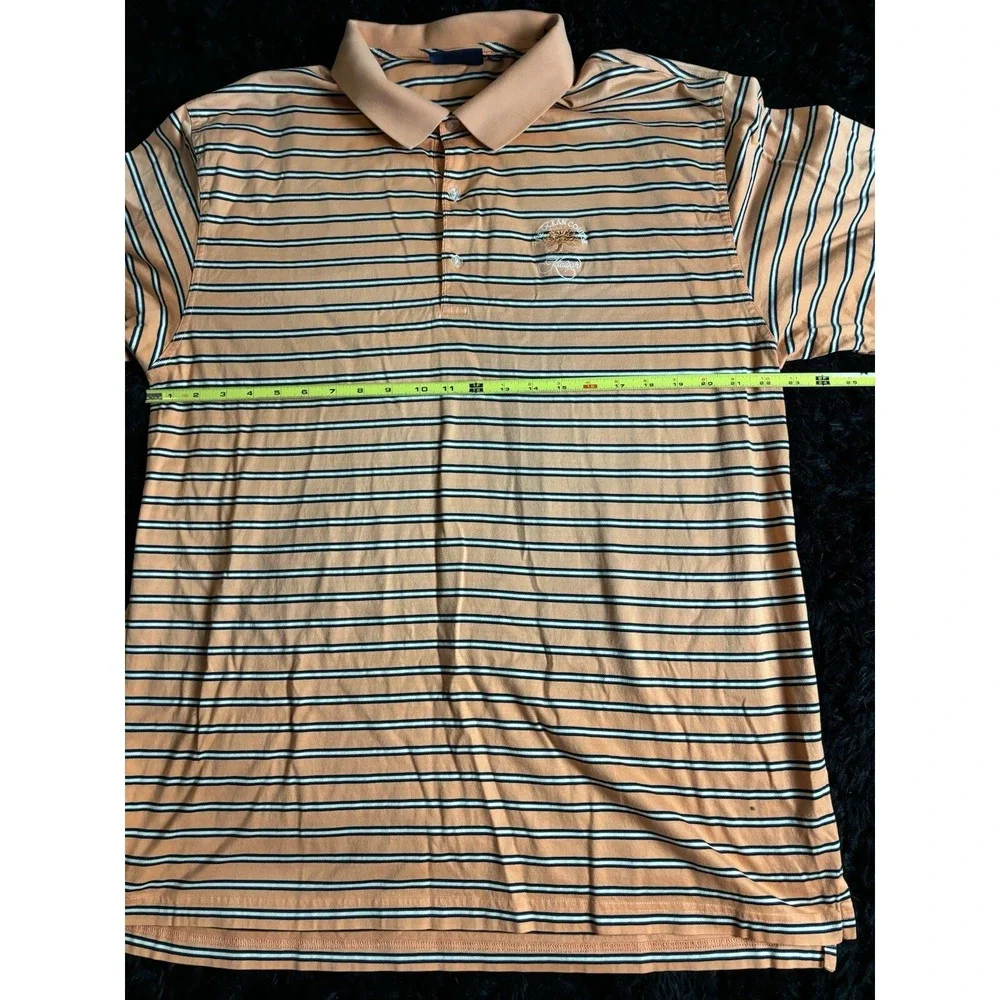 Bobby Jones Golf Polo Shirt Striped Men's XL KIAWAH ISLAND OCEAN COURSE